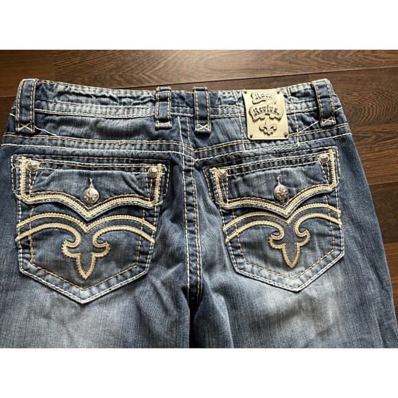 Men's Rock Revival Joshua Relaxed Fit Straight Denim Blue Jeans Sz 36X 30 - Picture 11 of 16